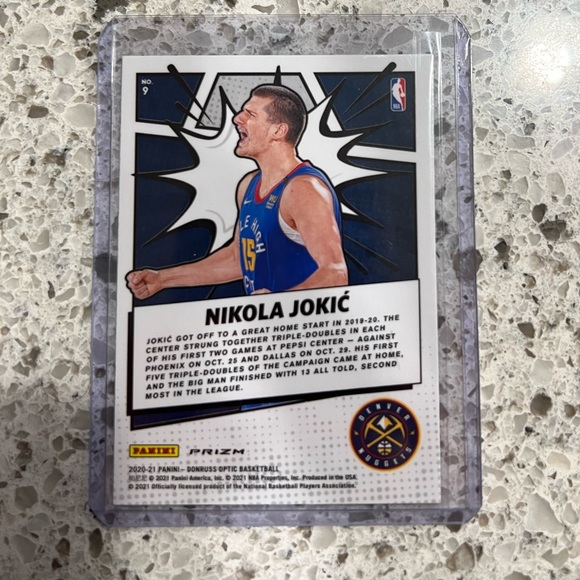 NIKOLA JOKIĆ PURPLE OPTIC PRIZM CARD “MY HOUSE” NBA - Picture 2 of 2